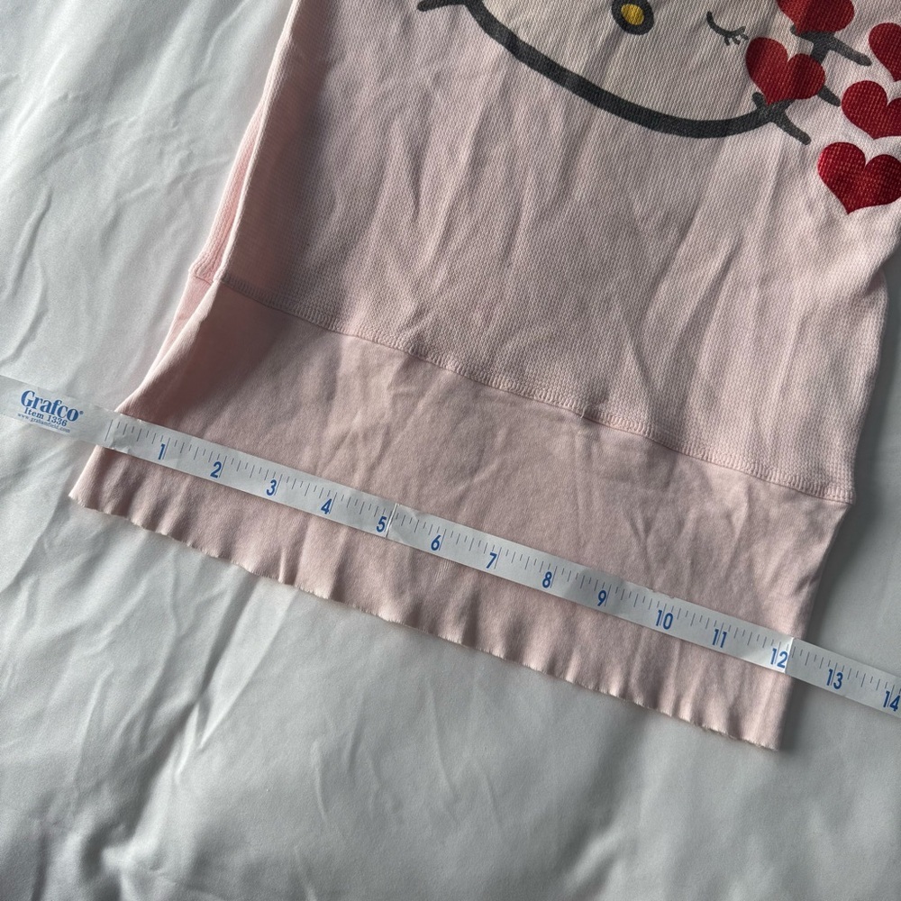 Hello Kitty Pink Thermal Long Sleeve T-Shirt - Picture 7 of 9
